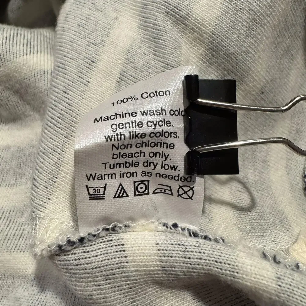 J Crew Hoodie Pullover Streetwear Nautical Preppy Athleisure Stripe Blue Small